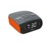 Metronic 477034 Radio Réveil Double Alarmes Tuner AM/FM Gris Orange
