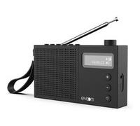 Radio-réveil EVOOM EGY Noir - FM et radio DAB+ - Batterie Piles/USB - 2 alarmes