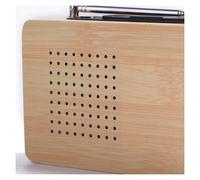 Radio Réveil en Bois Multifonction Rétro Horloge Electronique Muet YONIS