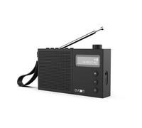 Radio-réveil EVOOM EGY Noir - FM et radio DAB+ - Batterie Piles/USB - 2 alarmes