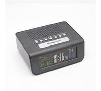 FISHTEC - Radio-Réveil Multifonction - Station Météo - Tendances Météorologies - Écran LCD 4 Couleurs - Radio FM à Recherche Auto - 30 Stations Enregistrables - Fonction Sleep, Snooze - 7 Langues