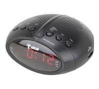 Radio réveil FM avec prise USB pour recharger téléphone Noir