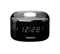 Radio-réveil FM CR-12BK Écran LED 0.6 avec Fonction Veilleuse et Double Alarme Noir