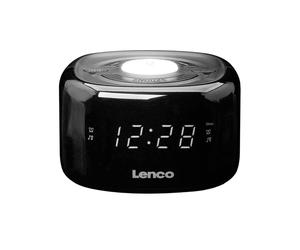 Radio-réveil FM CR-12BK Écran LED 0.6 avec Fonction Veilleuse et Double Alarme Noir