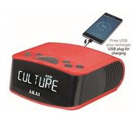 Radio Réveil Fm/dab+ - Akai Multicolore Rouge G