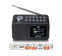Radio réveil FM/DAB+ - Écran couleur TFT 2,4¿ - minuteur de sommeil et double alarme Noir