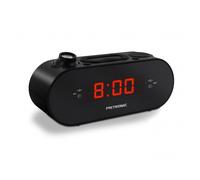 Metronic Radio-réveil 477039 FM Projection Double alarme Luminosité réglable Noir