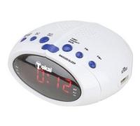 Radio réveil FM Tokai avec prise USB pour recharger téléphone Blanc Blanc G