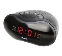 Radio réveil FM RR244FUN avec prise USB pour recharge téléphone Noir