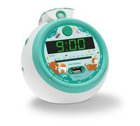 Metronic Radio-réveil Forest 477343 – FM, USB, projection, double alarme – Vert, S
