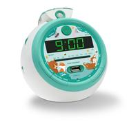 Metronic Radio-réveil Forest 477343 – FM, USB, projection, double alarme – Vert, S