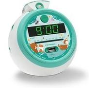 Metronic Radio-réveil Forest 477343 – FM, USB, projection, double alarme – Vert, S