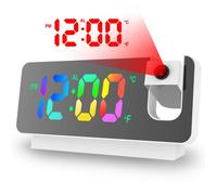 Radio Réveil - GAGAFEEL - Modèle Projection LED - Thermomètre - Miroir - FM