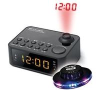 RADIO REVEIL HEURE PROJETEE M-178-P, Double alarme - Projection de l'heure - Radio PLL 2 gammes FM/MW, Lumière OVNI LED