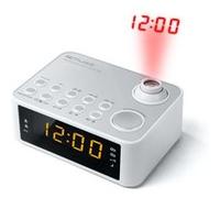 RADIO REVEIL HEURE PROJETEE MUSE M-178-PW - blanc - Double alarme - Projection de l'heure - Radio PLL 2 gammes FM/MW