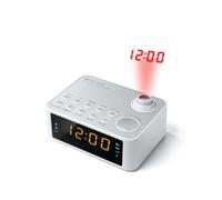 RADIO REVEIL HEURE PROJETEE MUSE M-178-PW - blanc - Double alarme - Projection de l'heure - Radio PLL 2 gammes FM/MW Blanc G
