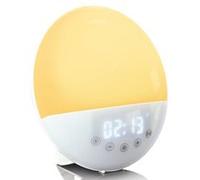 Radio-réveil intelligent avec lumière de réveil multicouleur lenco blanc G