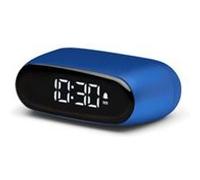 Lexon Réveil LCD MINUT - Écran VA, tactile, snooze, rétroéclairage, batterie rechargeable - Bleu