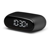 Lexon Réveil Minut LCD tactile rechargeable compact aluminium snooze rétroéclairage Noir