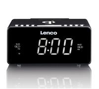 Radio-réveil LED LENCO CR-550 noir - Syntoniseur de radio numérique FM - 2 alarmes - Minuteur de mise en veille