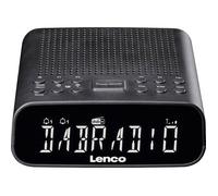 Lenco Radio-réveil DAB, FM, DAB+ Bluetooth, AUX, DAB, DAB+, FM fonction réveil noir