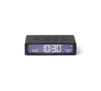 Lexon Flip Classic réveil Matin Lumineux, réversible avec Faces on Off et Fonction Snooze, à écran LCD et Lumière Tactile, Rechargeable par USB-C - Gris Sombre