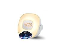 RADIO-REVEIL LUMINEUX AVEC SONS DE LA NATURE - Muse ML-198CR - Luminothérapie Ambiance LED - 5 sons de la nature, OVNI inclus