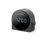 Radio Réveil Muse M-185 CR - PLL FM/MW - Double alarme - Grand afficheur blanc - Entrée auxiliaire, Intensité lumineuse réglable