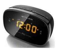 Muse Radio-réveil M-150CR - PLL FM, double alarme, secteur ou pile - Noir