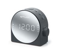 Muse Radio réveil M-186 CMR Dual Alarm PLL Gris