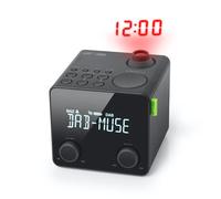 Radio-réveil Muse M-189 CDB avec projection de l'heure FM / DAB+ Noir