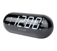 Radio-réveil MUSE M-19 GL - PLL, 20 stations FM, double alarme, afficheur LED blanc