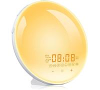 Radio-réveil - NAPASA - Lampe de Chevet LED - 20 Niveaux de Luminosité - 7 Sons Naturels - Fonction Snooze