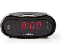 Radio-réveil numérique | Affichage LED | Projection de l'heure | AM / FM | Fonction Snooze | Minuteur de sommeil | Nombre d'alarmes : 2 | Noir