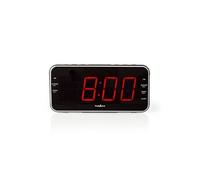 Radio-Réveil Numérique LED 1,8 FM 20 Présélections Snooze (rappel de réveil)