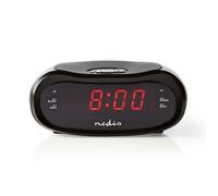 Radio-réveil numérique LED de 0,6"" FM - NEDIS - 20 présélections - Snooze