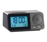 Auvisio Radio-réveil radio-piloté avec hygromètre / thermomètre / chargement USB