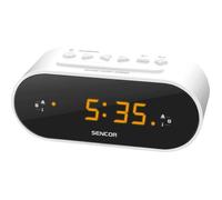 Radio-réveil Sencor SRC 1100 W - blanc - Tuner radio numérique FM - Réveil double - Variateur d'éclairage