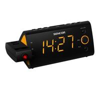 Radio-réveil - SENCOR - SRC 330 OU - Ecran LED 1,2″ orange - Tuner FM - Projection heure - Noir
