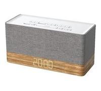 Soundmaster Radio-réveil UR630WE – FM, Bluetooth, AUX, fonction réveil – Gris/Marron