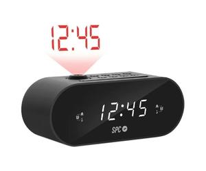 Radio-réveil SPC Frodi Max avec projection - Écran LED à luminosité réglable - Bouton Snooze -