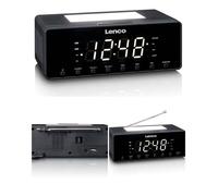 Radio-réveil stéréo FM Chargeur USB Double alarme