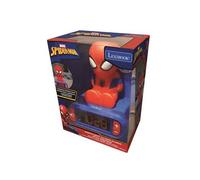 Lexibook – Réveil veilleuse digital Spiderman 3D lumineux et sonore Rouge et bleu Enfant