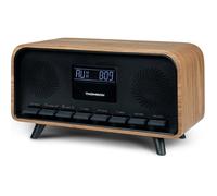 Radio-Réveil Vintage Et Enceinte Bluetooth, Radio Fm, Port Usb De Charge, Aux, Design Bois Élégant, Double Alarme, Horloge N[RR49]