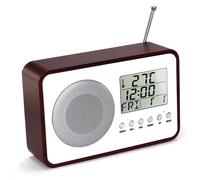 Radio réveil vintage fishtec - radio fm am - date, heure, température