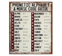 Radio Shack Phonetic Alphabet Morse Code Sign 12x8 Inch