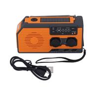 Radio solaire à main, chargeur d'urgence, lampe de poche LED, radio étanche IPX3 avec manivelle, batterie 5000 mAh