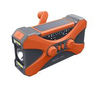 Radio solaire à manivelle d'urgence,radio météo portable avec batterie externe,fonction de lampe de poche LED,AM,FM,NOAA,10000 mAh,5000mAh - Type Orange B 10000mAh