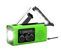 Radio solaire à manivelle - Radio d'urgence portable, radios d'alerte météo, dispositif de survie en plein air | Banque d'alimentation rechargeable longue durée de vie de la batterie, outil de randonn