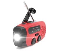 Radio solaire à remonter, radio d'urgence, radio solaire d'urgence portable, banque d'alimentation rechargeable de 2000 mAh, alarme SOS, chargeur de téléphone USB, utilisation d'urgence pour le